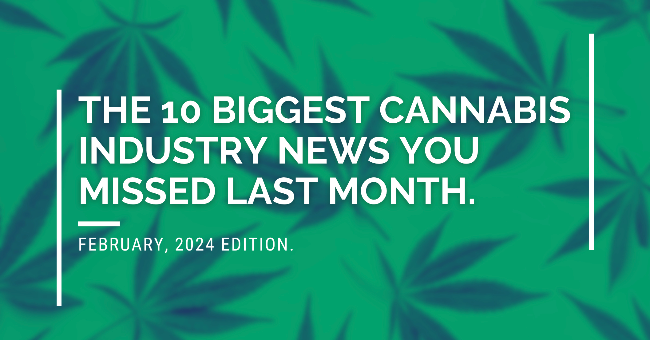 The 10 Biggest Cannabis Industry News you missed Last Month. February 2024.