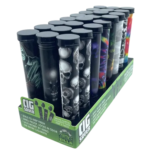 Metal Cigarette Saver Tube - 24 Pieces Per Retail Ready Display 41527 SMOKEZILLA
