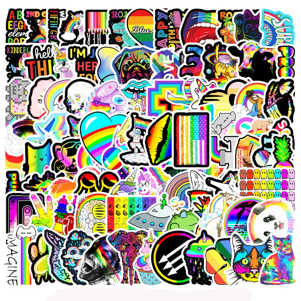 Rainbow Sticker (pack of 100)