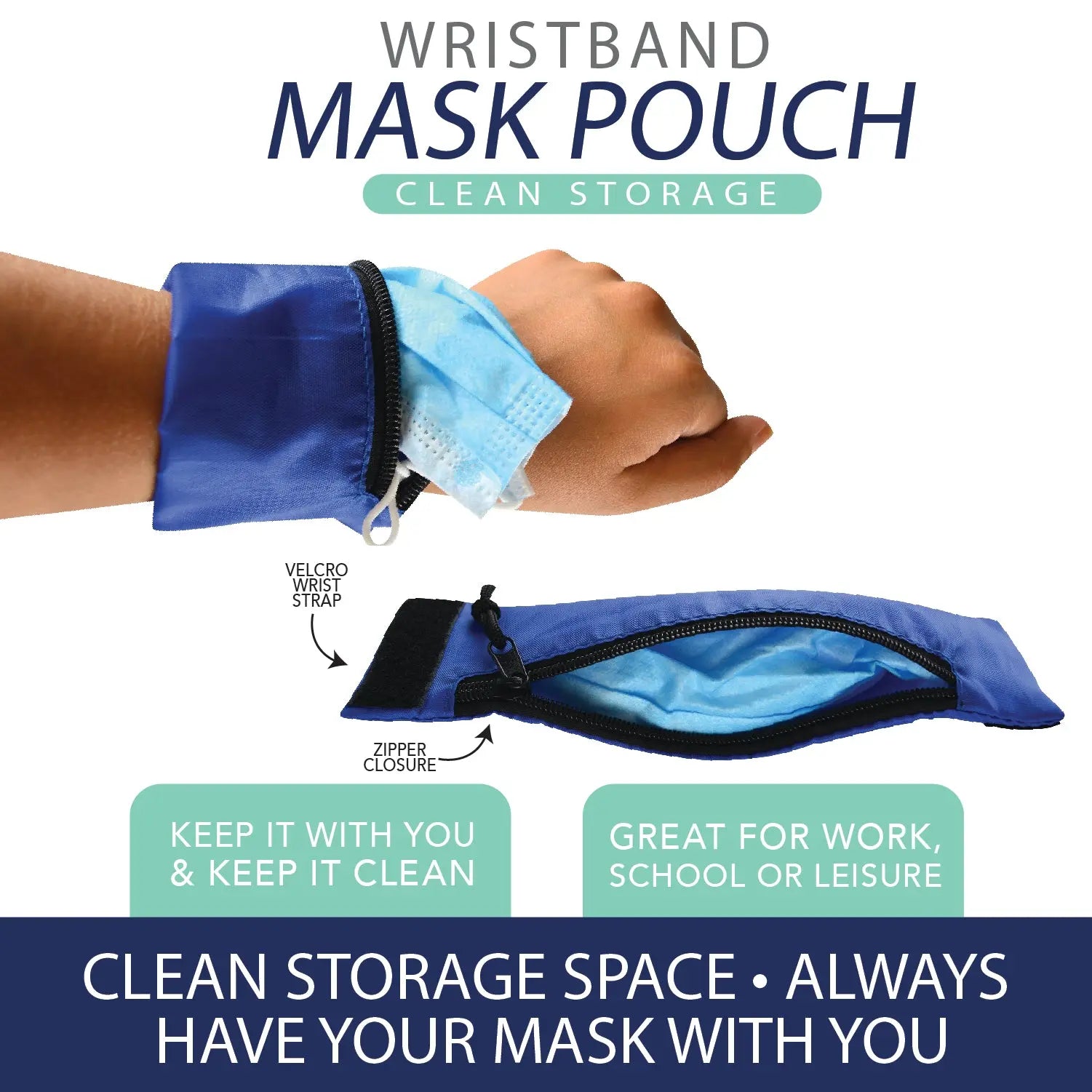 Wristband Mask Pouch - 12 Pieces Per Retail Ready Display 21964 KIPP BROTHERS