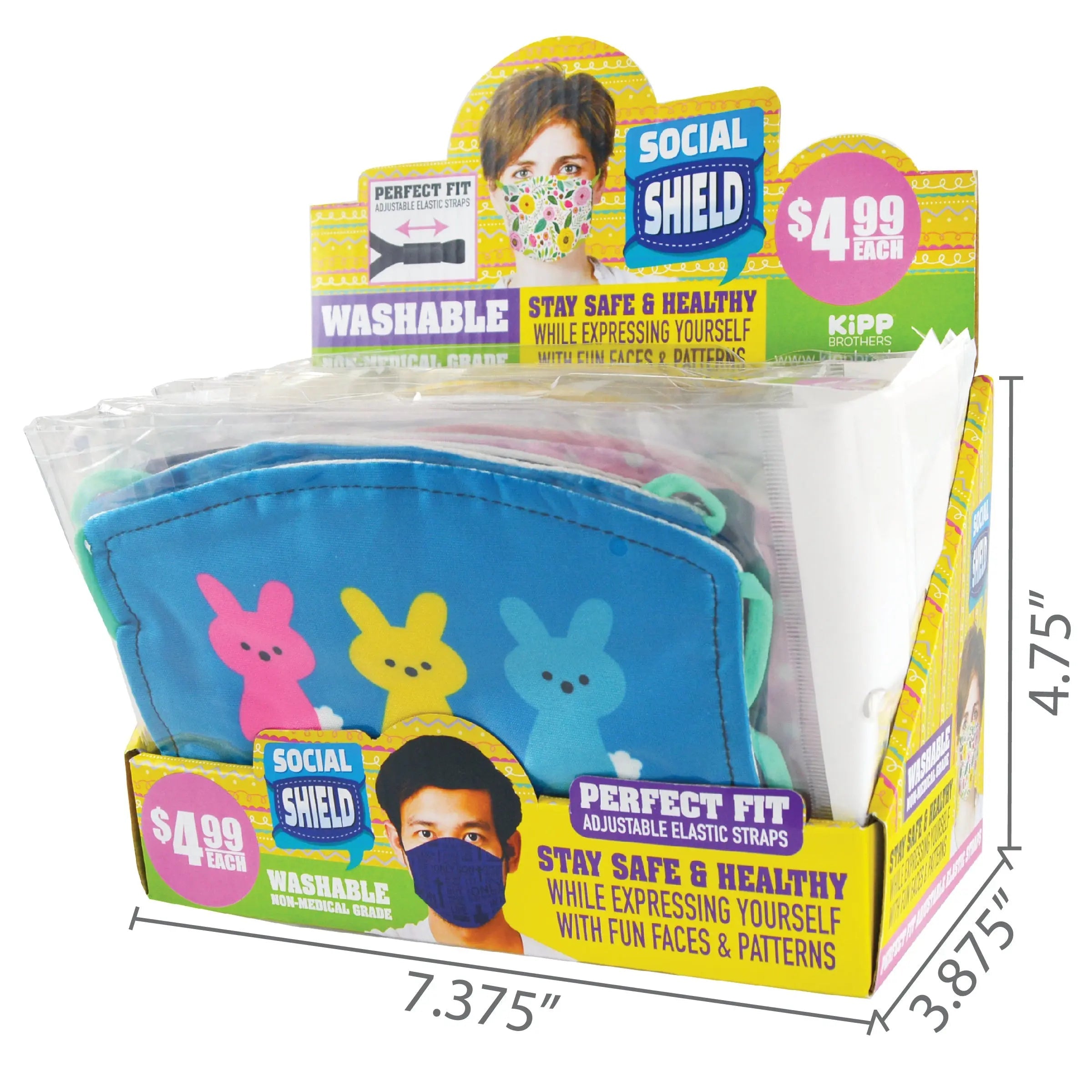 Adult Spring Masks 24 Pieces Per Retail Ready Display 22026 KIPP BROTHERS
