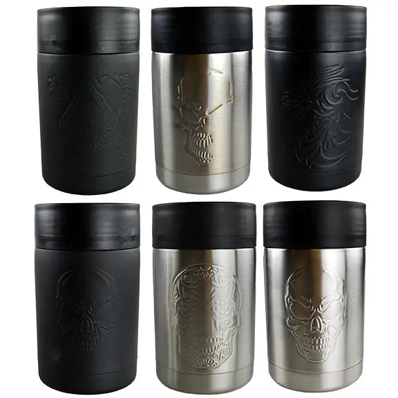 Metal Insulated 12 oz Can and Bottle Cooler - 6 Pieces Per Retail Ready Display 22268 ROUGHNECK