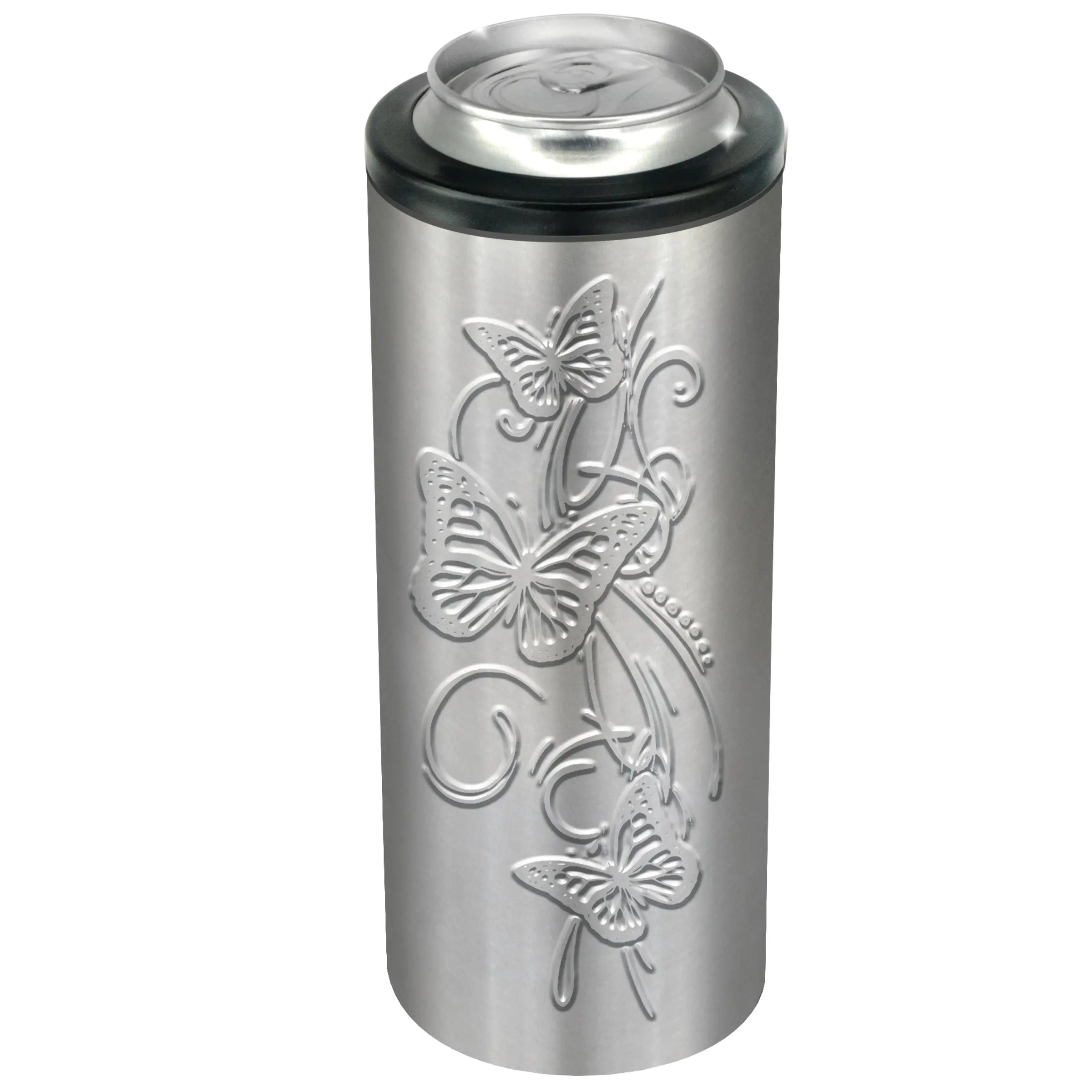 Metal Insulated Slim Can Cooler - 6 Pieces Per Retail Ready Display 22270 ROUGHNECK