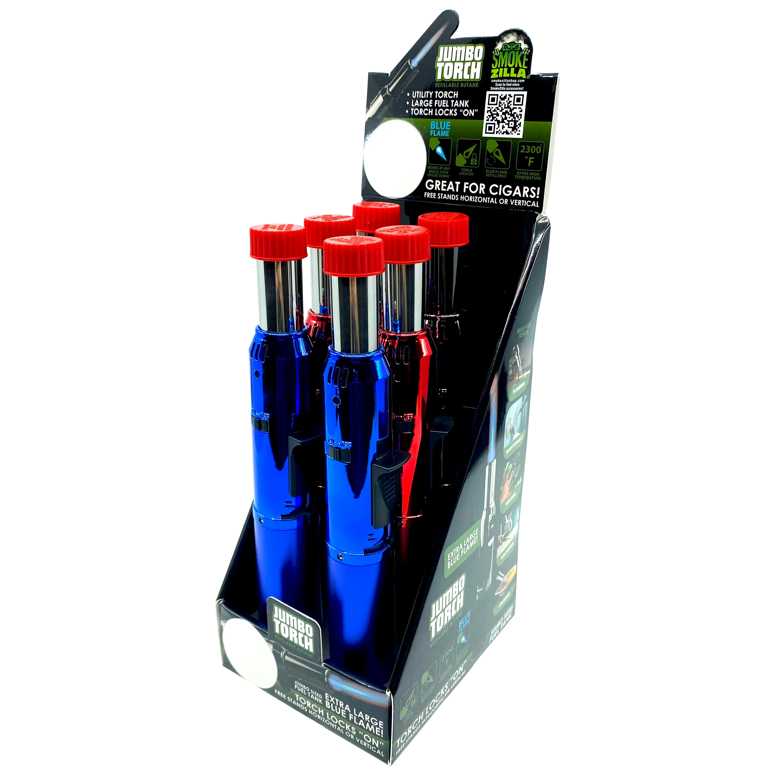 Jumbo Torch Stick Lighter - 6 Pieces Per Retail Ready Display 22382 SMOKEZILLA