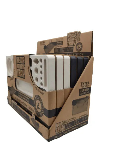 Hemp Made Extra Large Smoking Station Roll Tray - 6 Per Retail Ready Display 22427 SMOKEZILLA