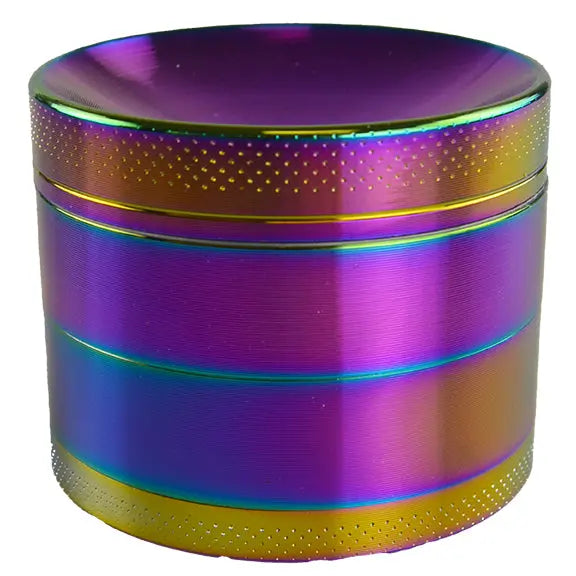 Metal 4 Piece Rainbow Grinder with Magnetic Closure - 6 Pieces Per Retail Ready Display 22522 SMOKEZILLA