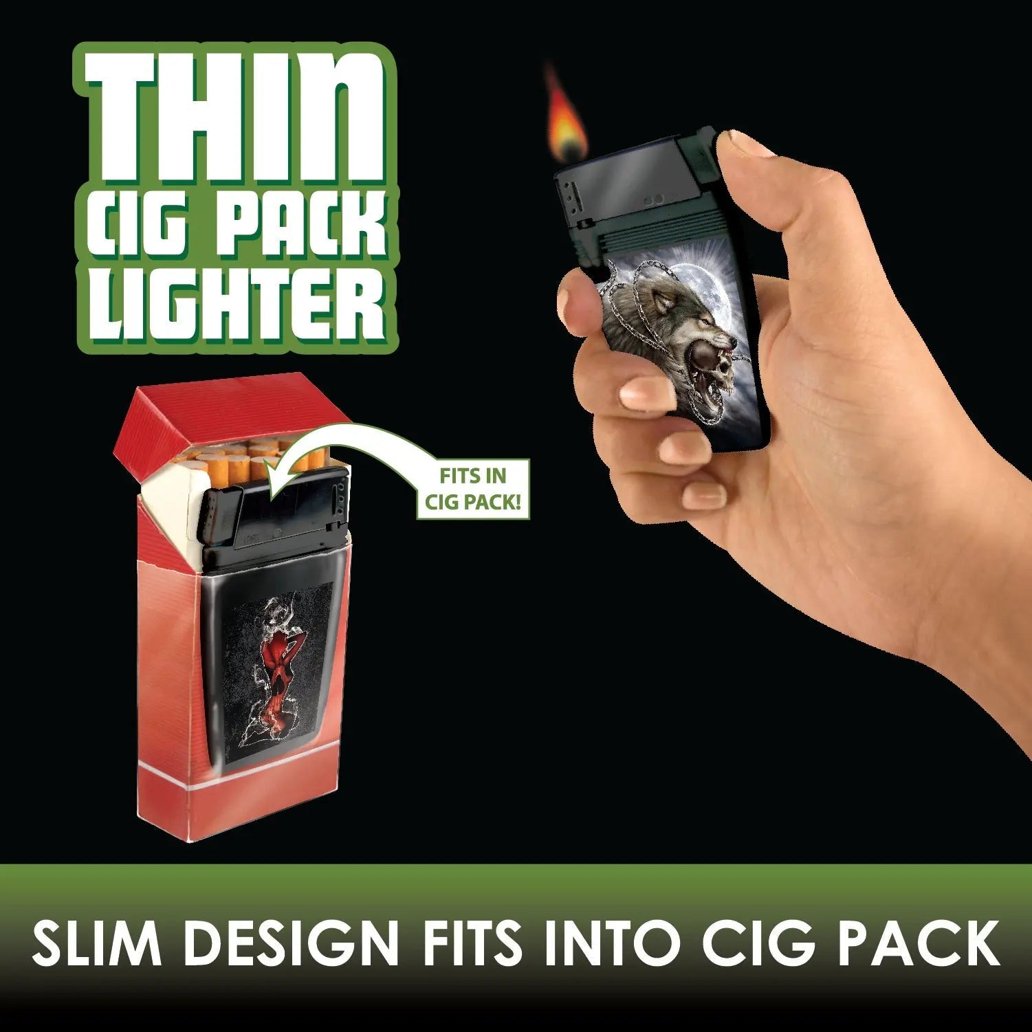 Cigarette Pack Thin Lighter- 16 Pieces Per Retail Ready Display 22607 SMOKEZILLA