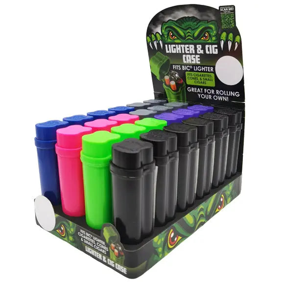 Plastic Lighter and Cigarette Case - 24 Pieces Per Retail Ready Display 23240 SMOKEZILLA