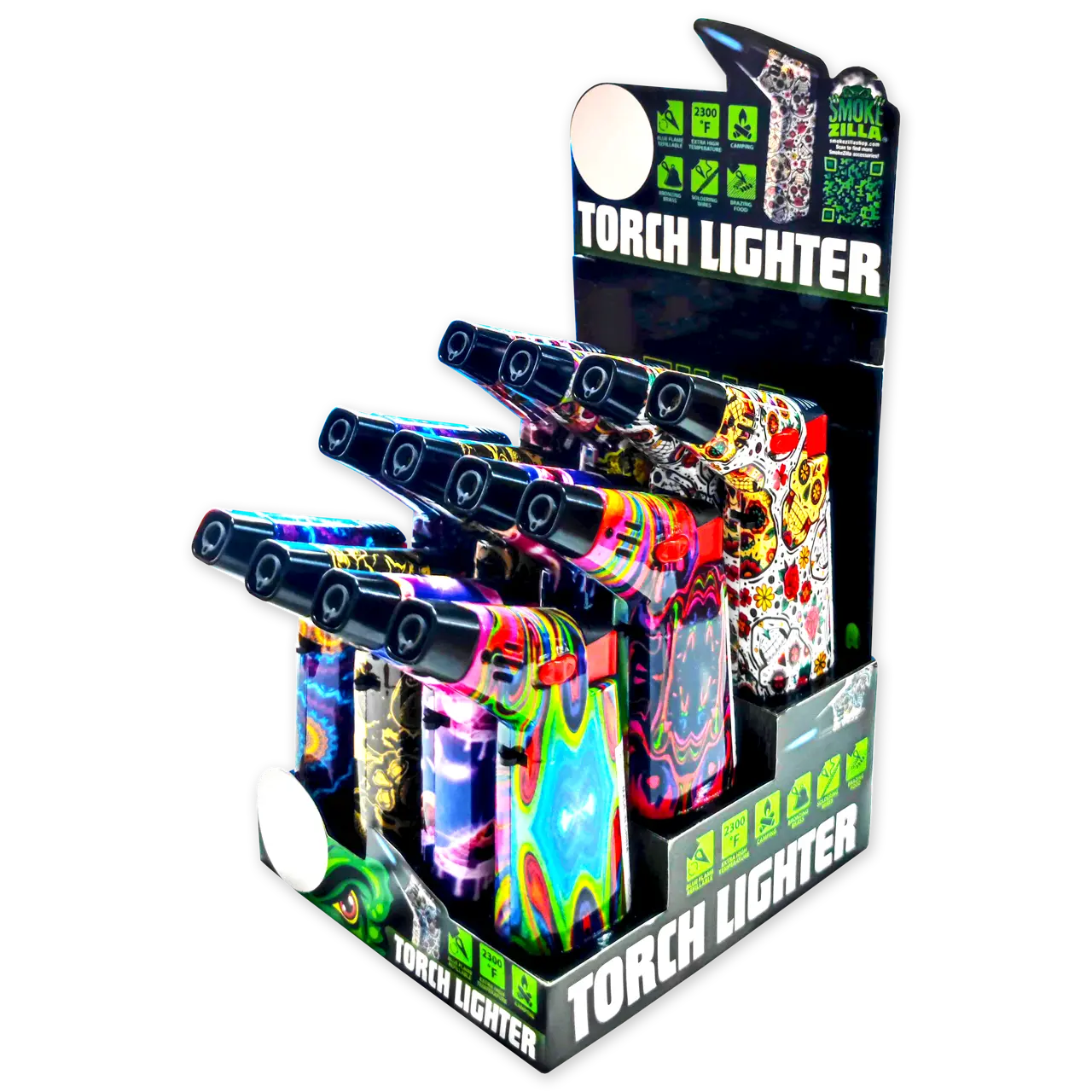 Zinc Torch Lighter - 12 Pieces Per Retail Ready Display 23503 SMOKEZILLA