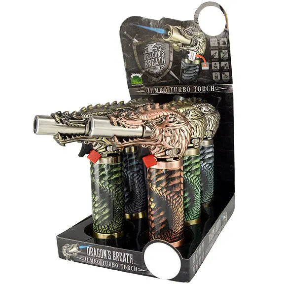 Dragon Jumbo Torch Lighter - 6 Pieces Per Retail Ready Display 23667 SMOKEZILLA
