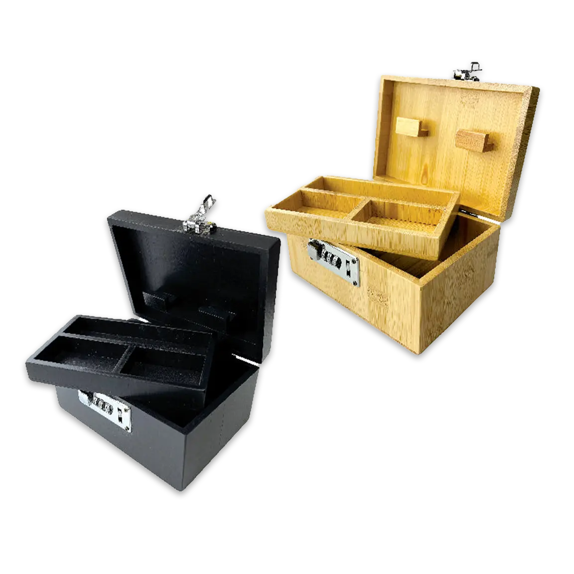 Wood Locking Storage Box with Tray - 6 Pieces Per Retail Ready Display 23893 SMOKEZILLA