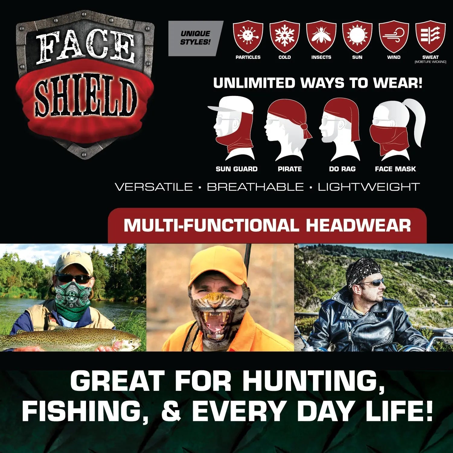 Tube Face Covering 12 Pieces Per Retail Ready Display 23949 NOVELTY INC