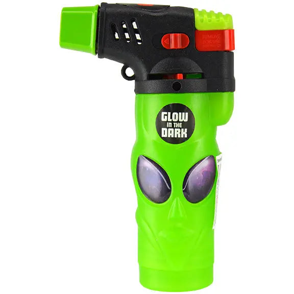 Glow In The Dark Molded Alien XXL Torch Lighter - 12 Pieces Per Retail Ready Display 24811 SMOKEZILLA