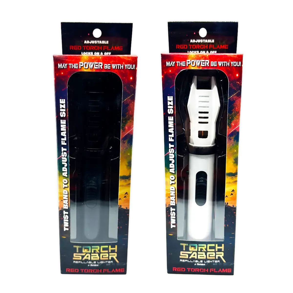 Torch Saber Torch Lighter with Red Flame - 6 Pieces Per Retail Ready Display 25028 SMOKEZILLA
