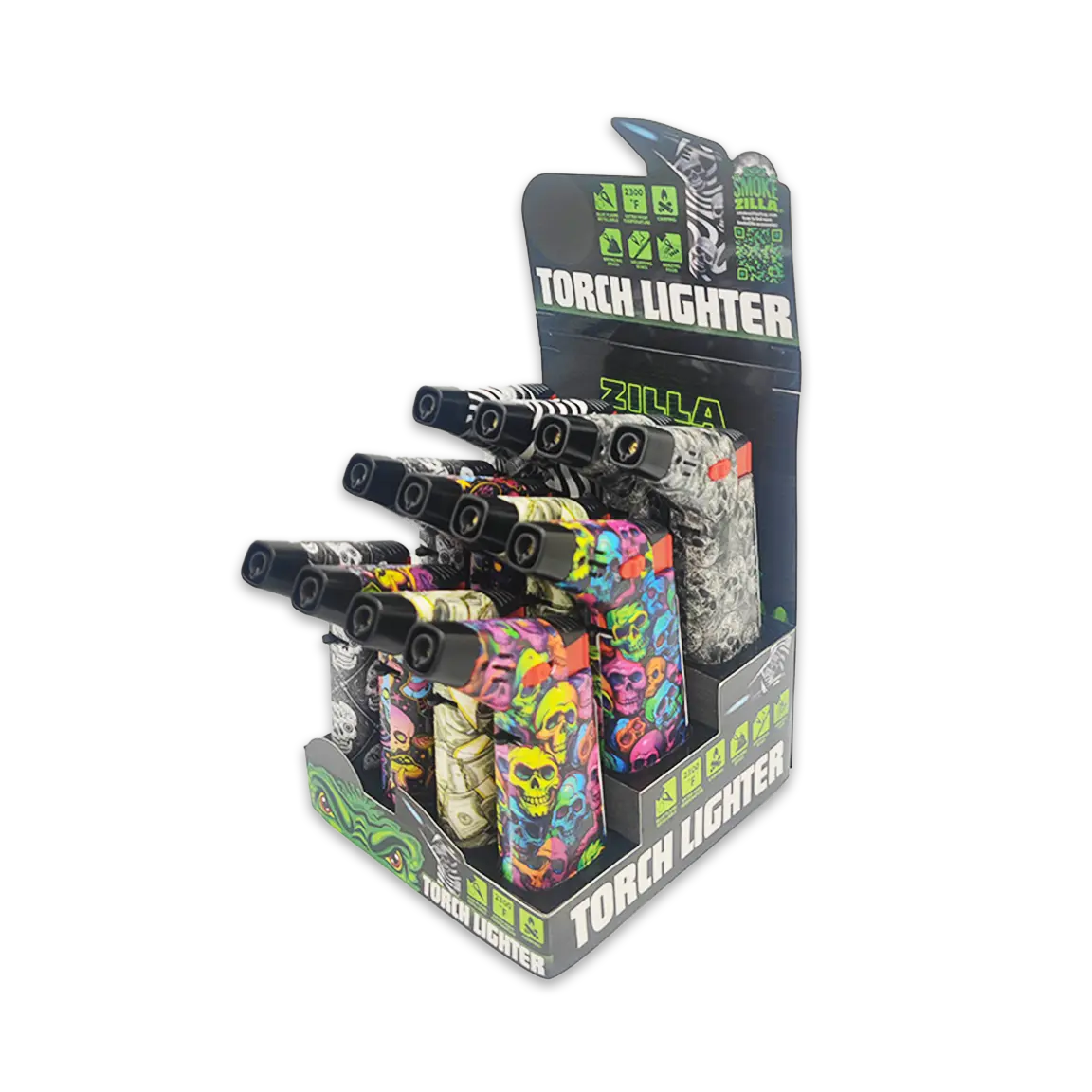 Zinc Torch Lighter - 12 Pieces Per Retail Ready Display 25044 SMOKEZILLA