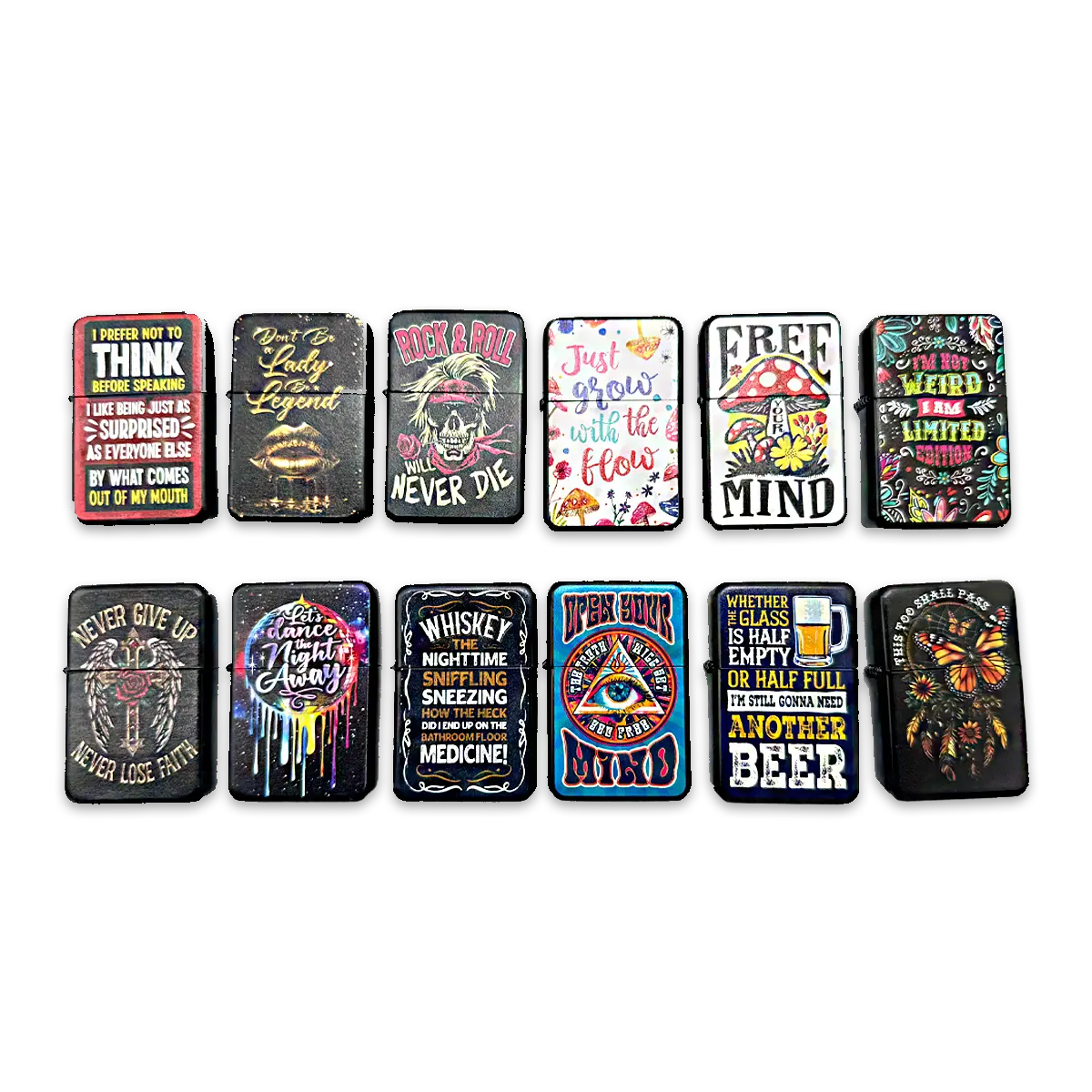 Metal Flip Top Lighter - 12 Pieces Per Retail Ready Display 25279 SMOKEZILLA