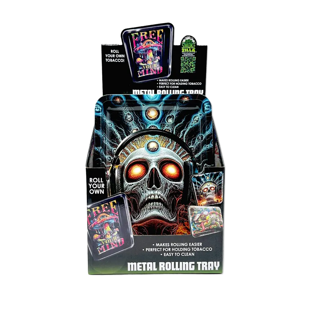 Metal Roll Tray - 6 Pieces Per Retail Ready Display 25482 SMOKEZILLA