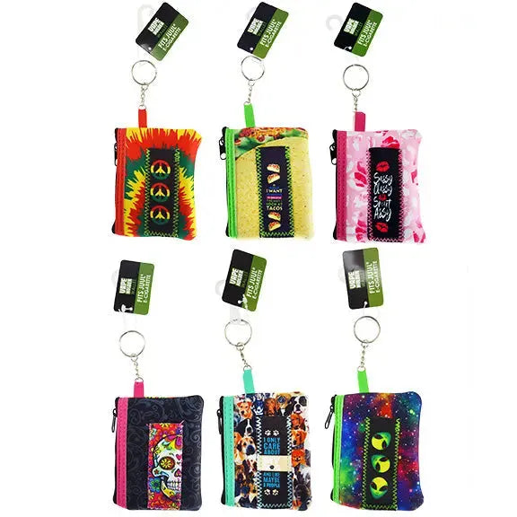 Neoprene Vape Wallet Pouch Key Chain - 6 Pieces Per Retail Ready Display 25526 SMOKEZILLA