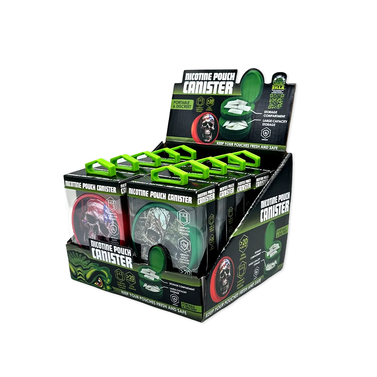 Nicotine Pouch And Storage Canisters - 10 Pieces Per Retail Ready Display 25689 ROUGHNECK