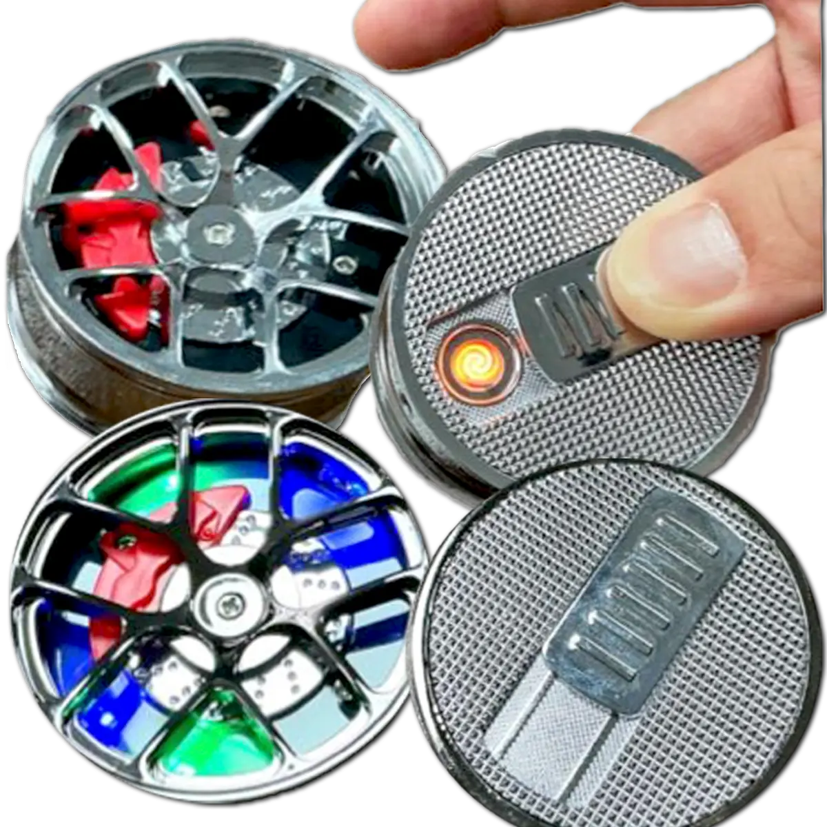Light-up Coil Lighter Wheel - 6 Pieces Per Retail Ready Display 25771 CAR VIBEZ