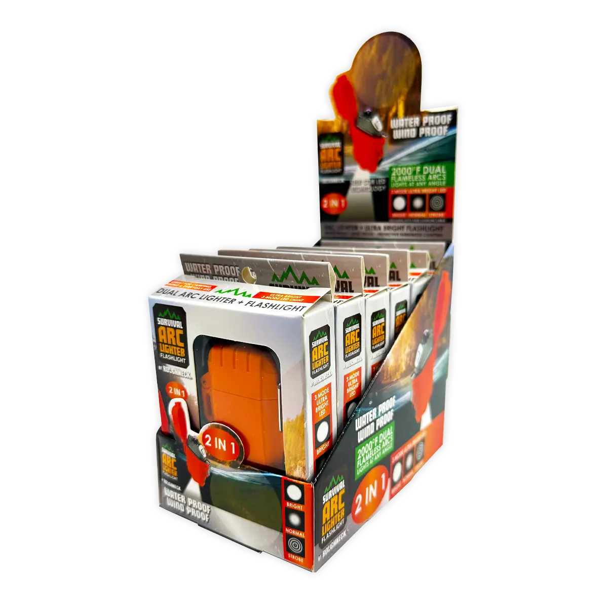 Electric Arc Lighter with LED Flashlight - 6 Pieces Per Retail Ready Display 25913 SMOKEZILLA