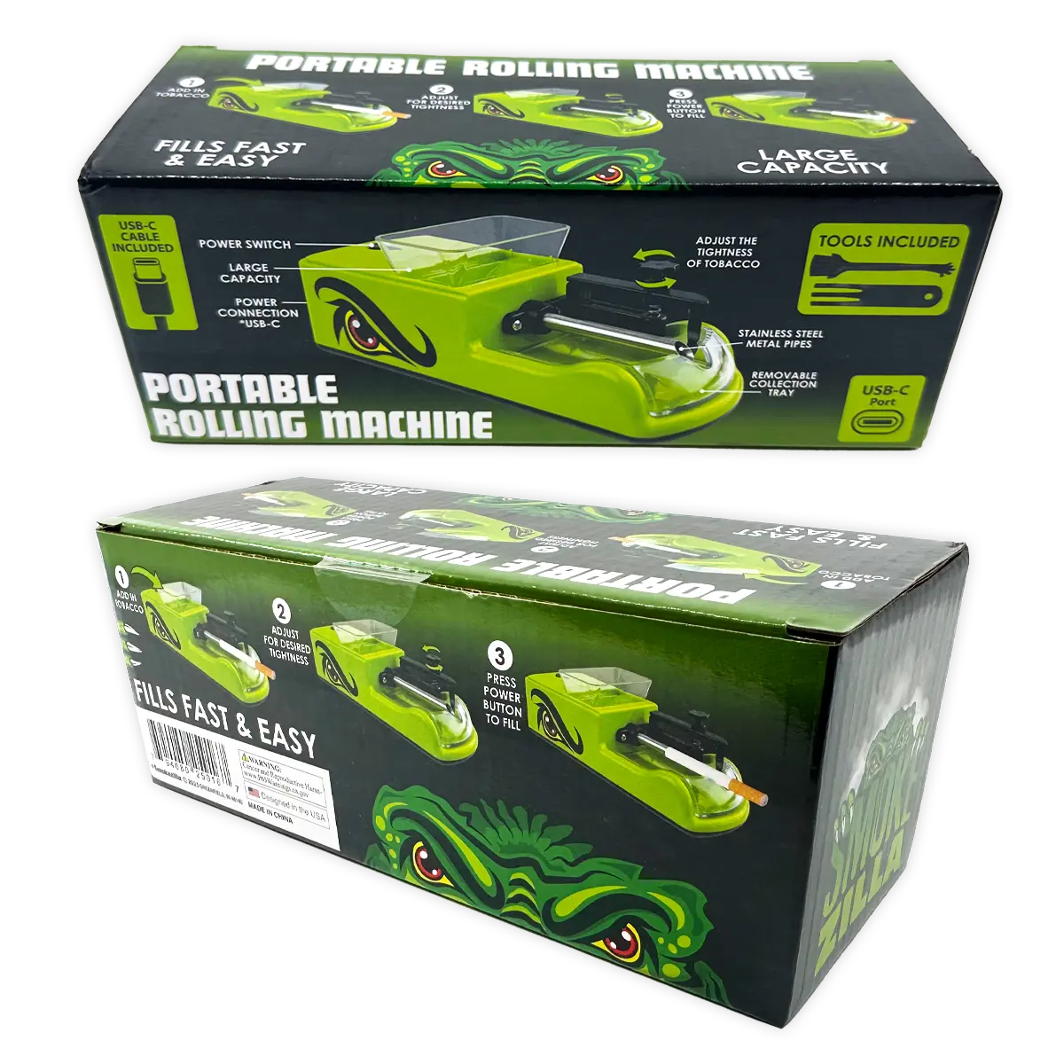 Automatic Tobacco Rolling Machine - 4 Pieces Per Retail Ready Display 25916 SMOKEZILLA