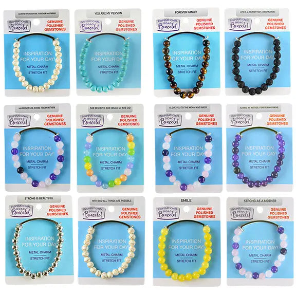 Inspirational Bead Bracelet - 12 Pieces Per Retail Ready Display 26813 KIPP BROTHERS
