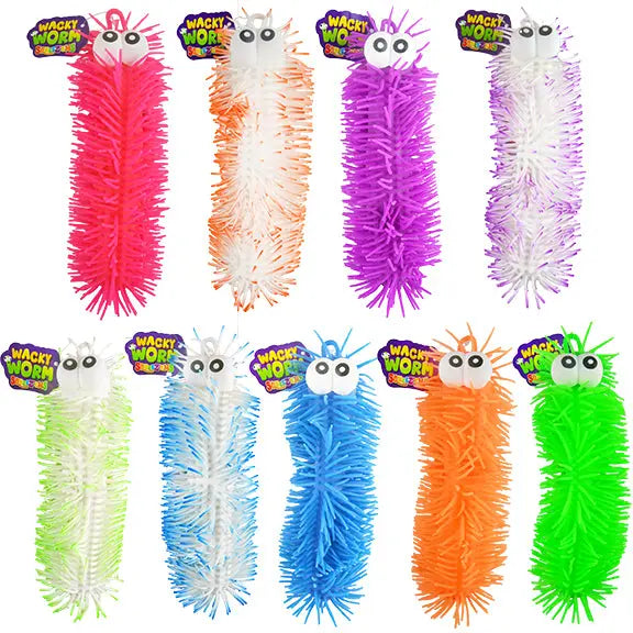 Squish and Squeeze Large Worm Toy - 12 Pieces Per Retail Ready Display 26817 KIPP BROTHERS