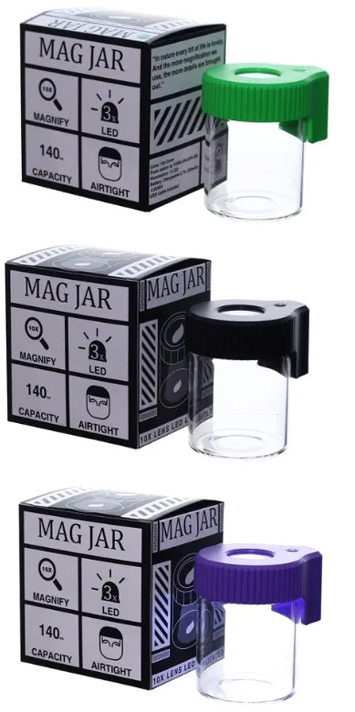 Mag Jar - Magnifying Glass Jar with LED