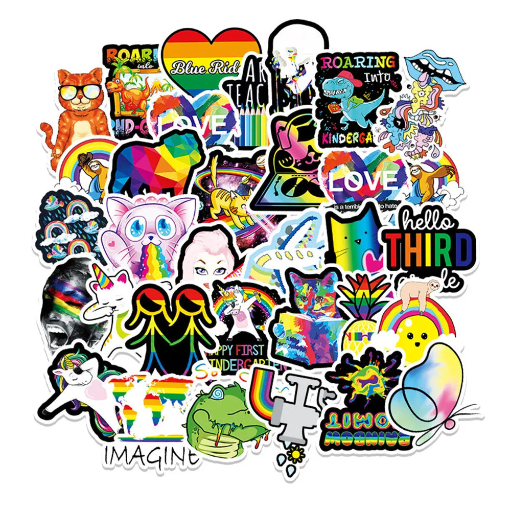 Rainbow Sticker (pack of 100)