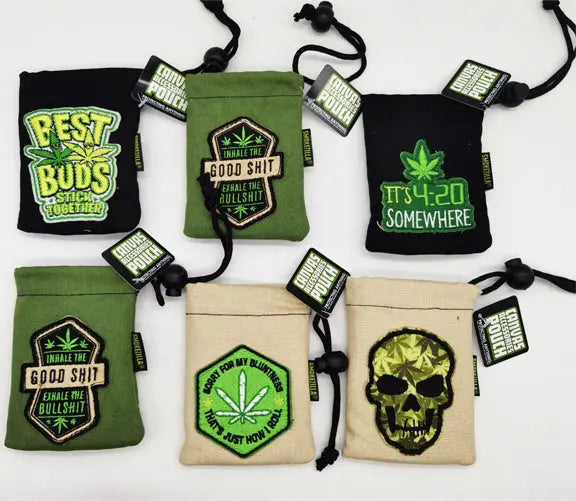 Canvas Accessories Pouch with Patch - 6 Pieces Per Retail Ready Display 30031 SPICY ZILLA