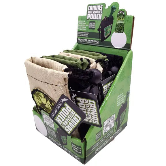 Canvas Accessories Pouch with Patch - 6 Pieces Per Retail Ready Display 30031 SPICY ZILLA