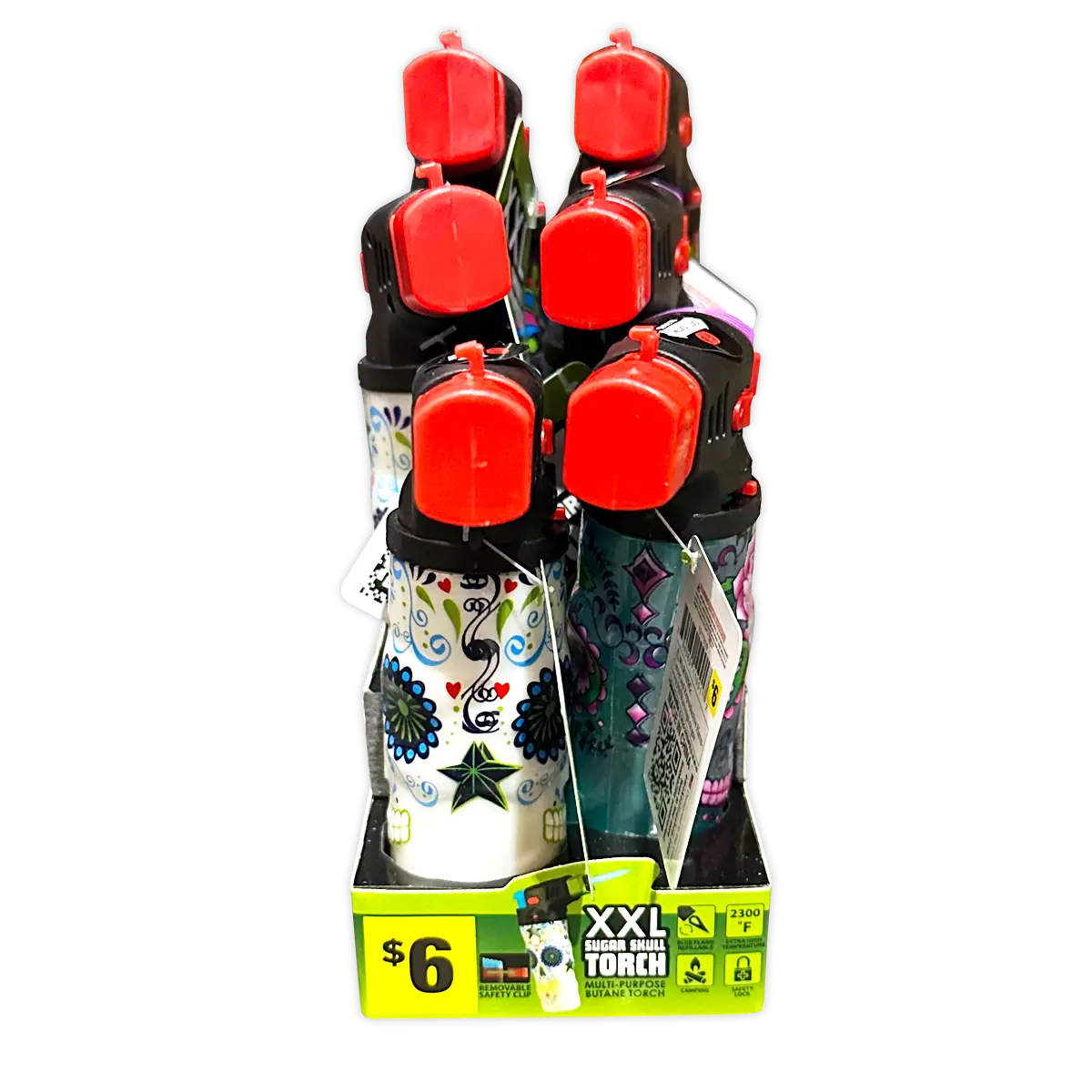 Molded Skull XXL Torch Lighter- 6 Pieces Per Retail Ready Display 40298 SMOKEZILLA