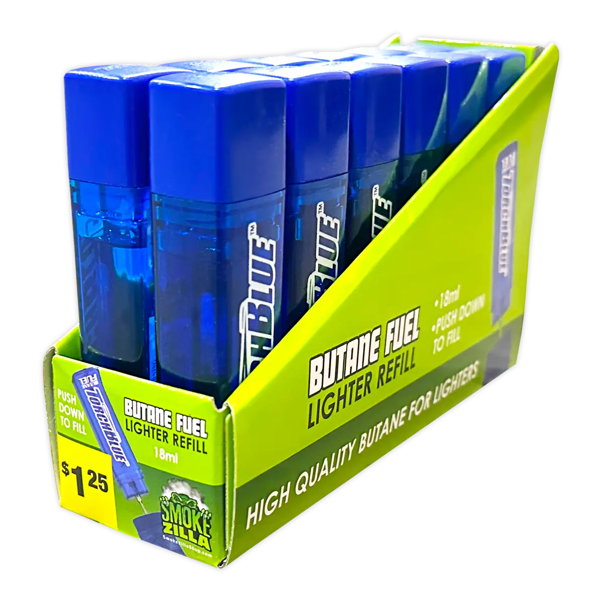 18ML Bulk Torch Blue Butane Refill - 12 Pieces Per Retail Ready Display 40311 TORCH BLUE