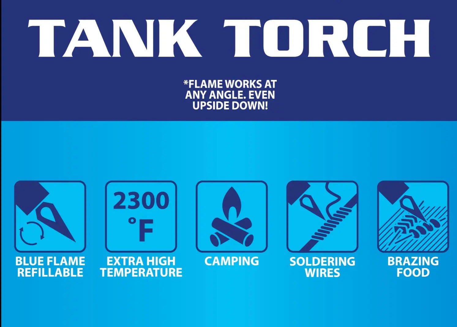 Large Tank XXL Torch Lighter - 14 Pieces Per Retail Ready Display 40322 TORCH BLUE