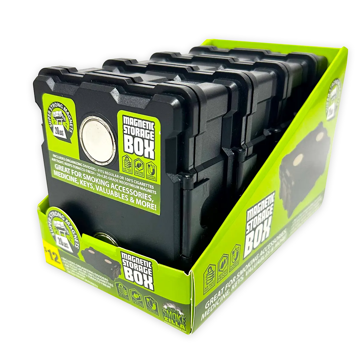 Magnetic Storage Box - 4 Pieces Per Retail Ready Display 40785 SMOKEZILLA