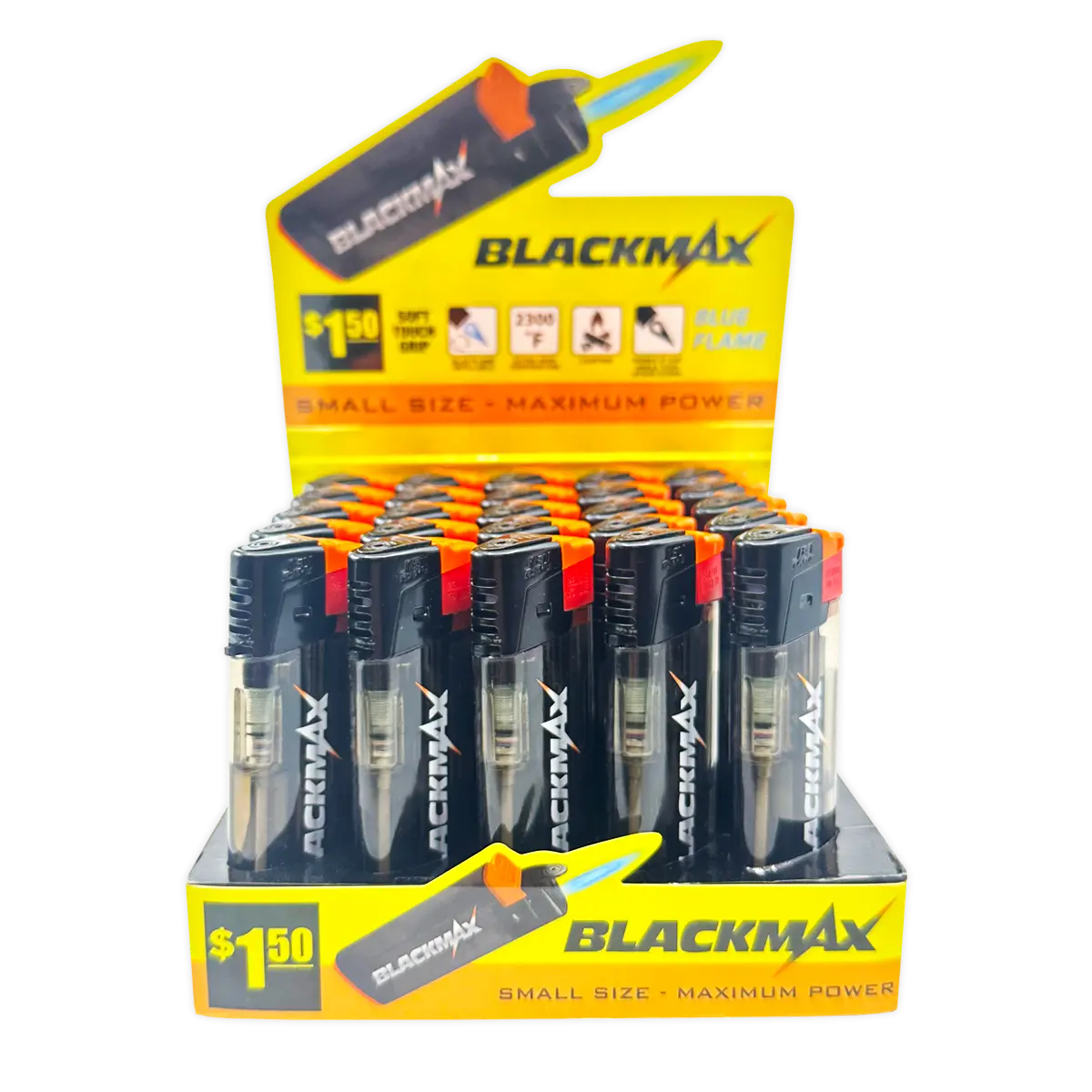 Black max Jet Flame Lighter - 25 Pieces Per Retail Ready Display 41694 SMOKEZILLA