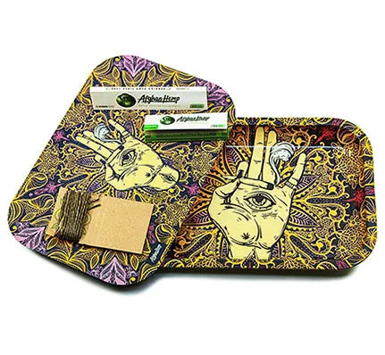 Afghan Hemp Metal Tray for Seamless Organization