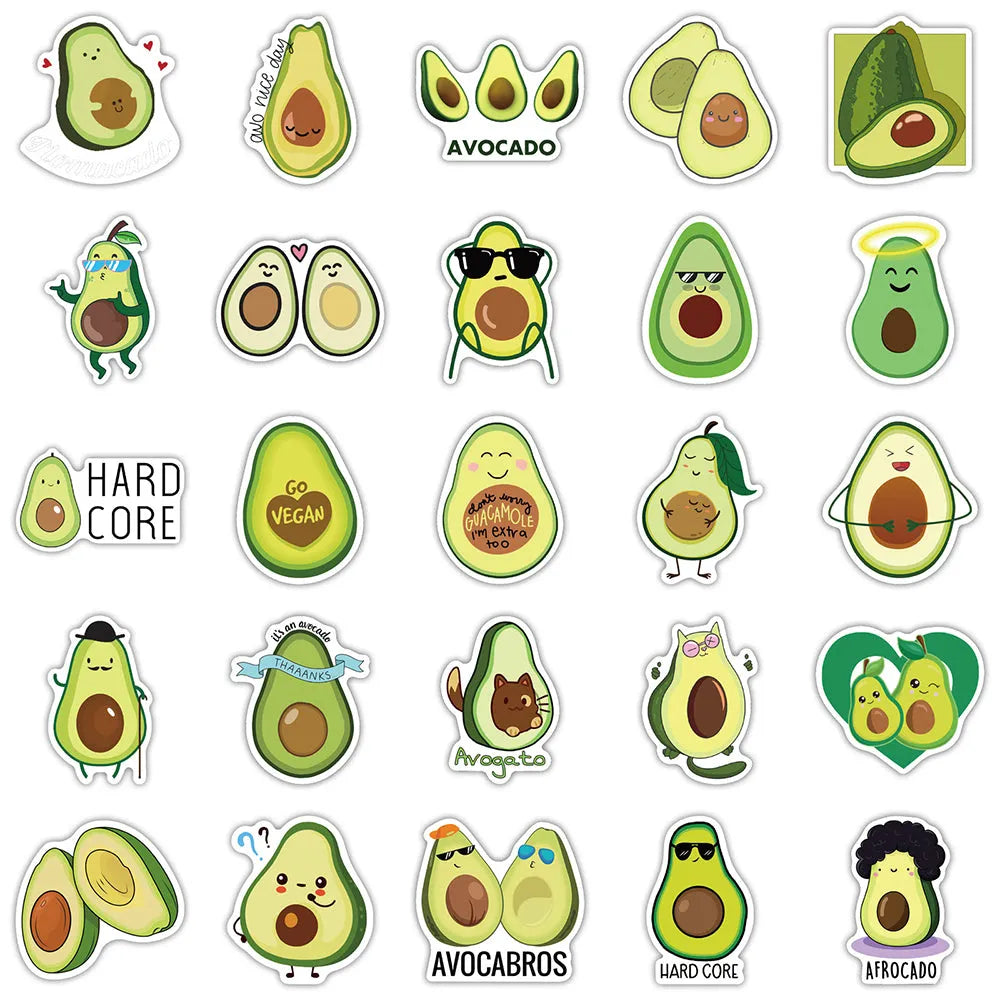 Avocado Sticker (pack of 50)