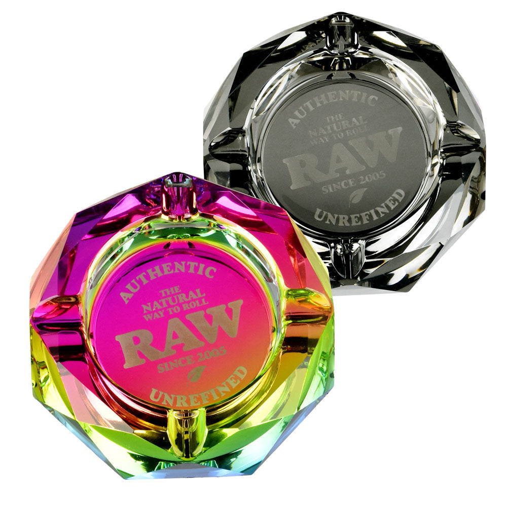 RAW Dark Side prism glass ashtray