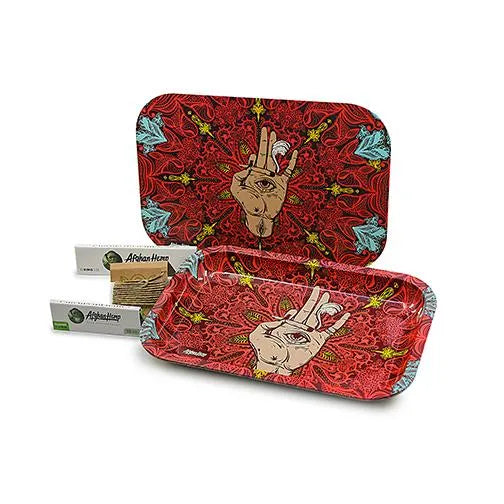 Afghan Hemp Metal Tray for Seamless Organization