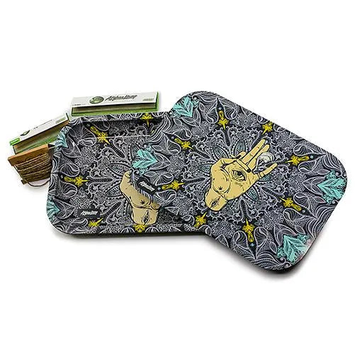 Afghan Hemp Metal Tray for Seamless Organization