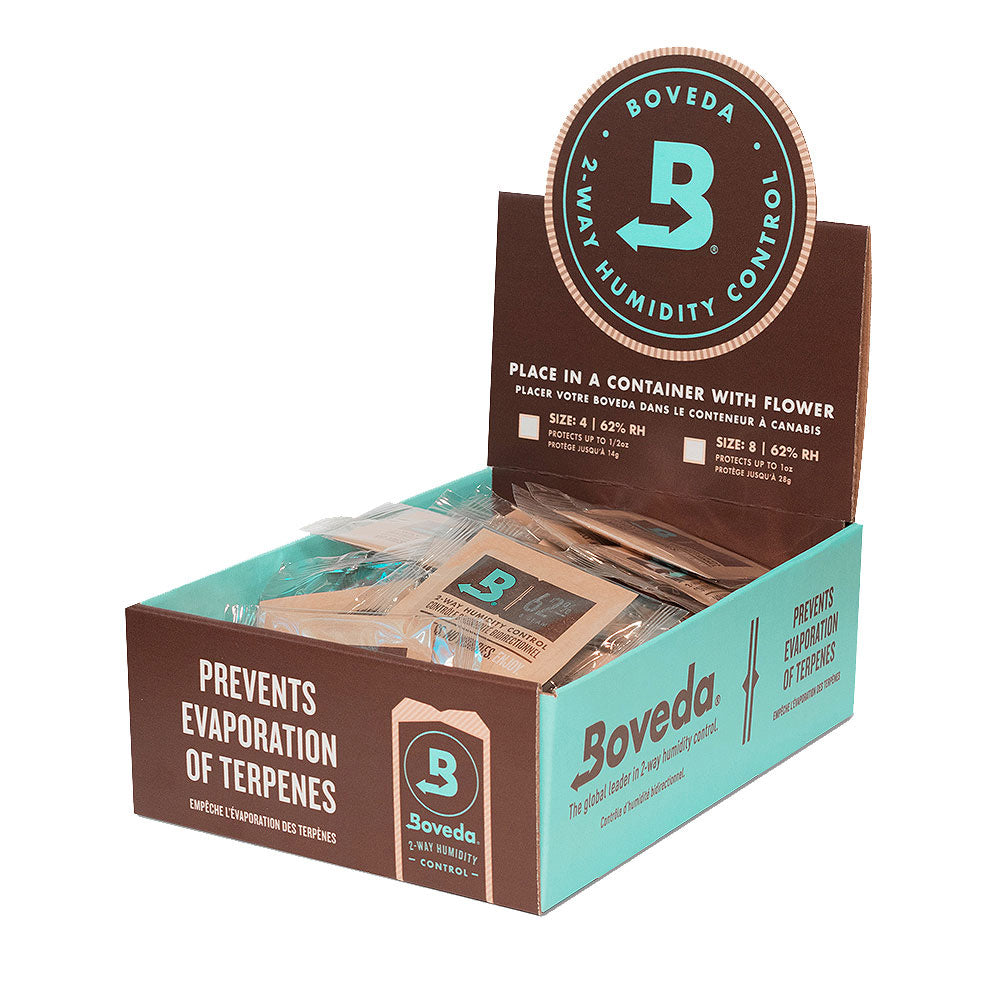 125 PC DISPLAY - Boveda 2-Way Humidity Control - 62% / 4g, BDD Wholesale