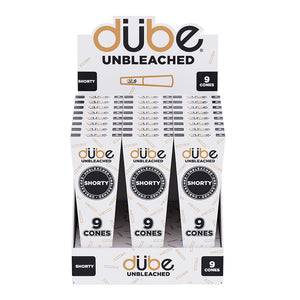 DUBE UNBLEACHED CONES SHORTY - 9 CONES - 24 COUNT DISPLAY