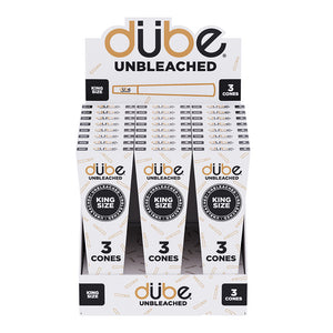 DUBE UNBLEACHED CONES KING - 3 CONES - 24 COUNT DISPLAY