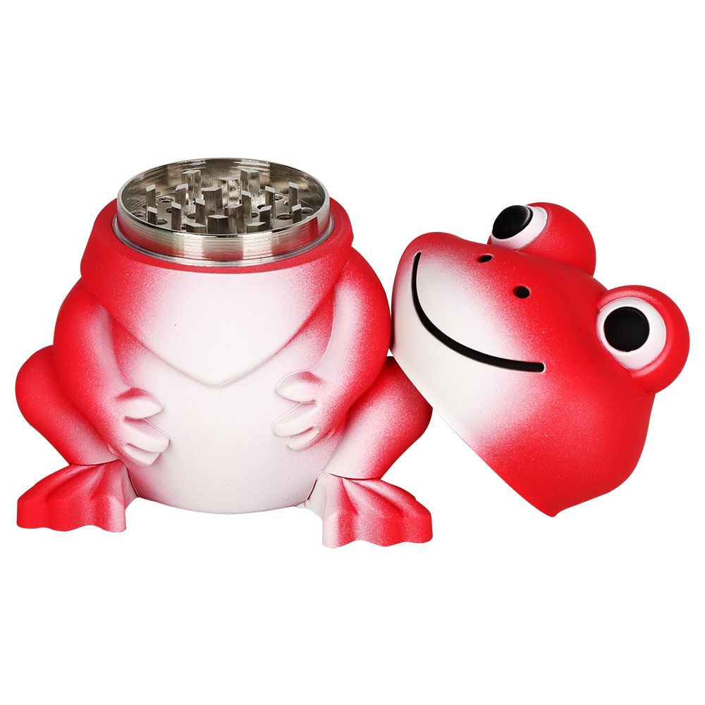 6CT DISPLAY - SeshGear Froggy Grinder - 4pc / 1.75" / Assorted Colors, BDD Wholesale
