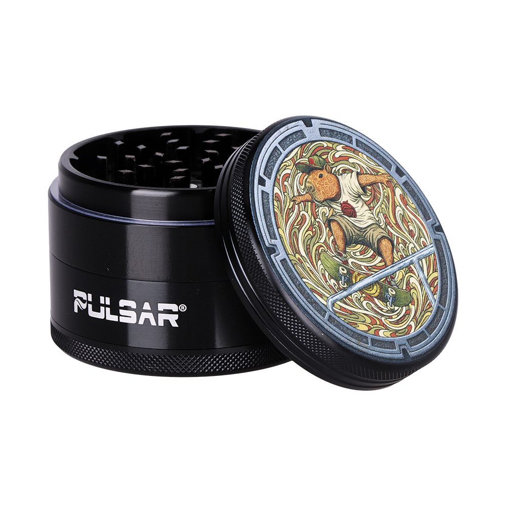 6PC DISPLAY - Pulsar Design Series Grinder - 2.5" / 4pc / Assorted Designs, BDD Wholesale