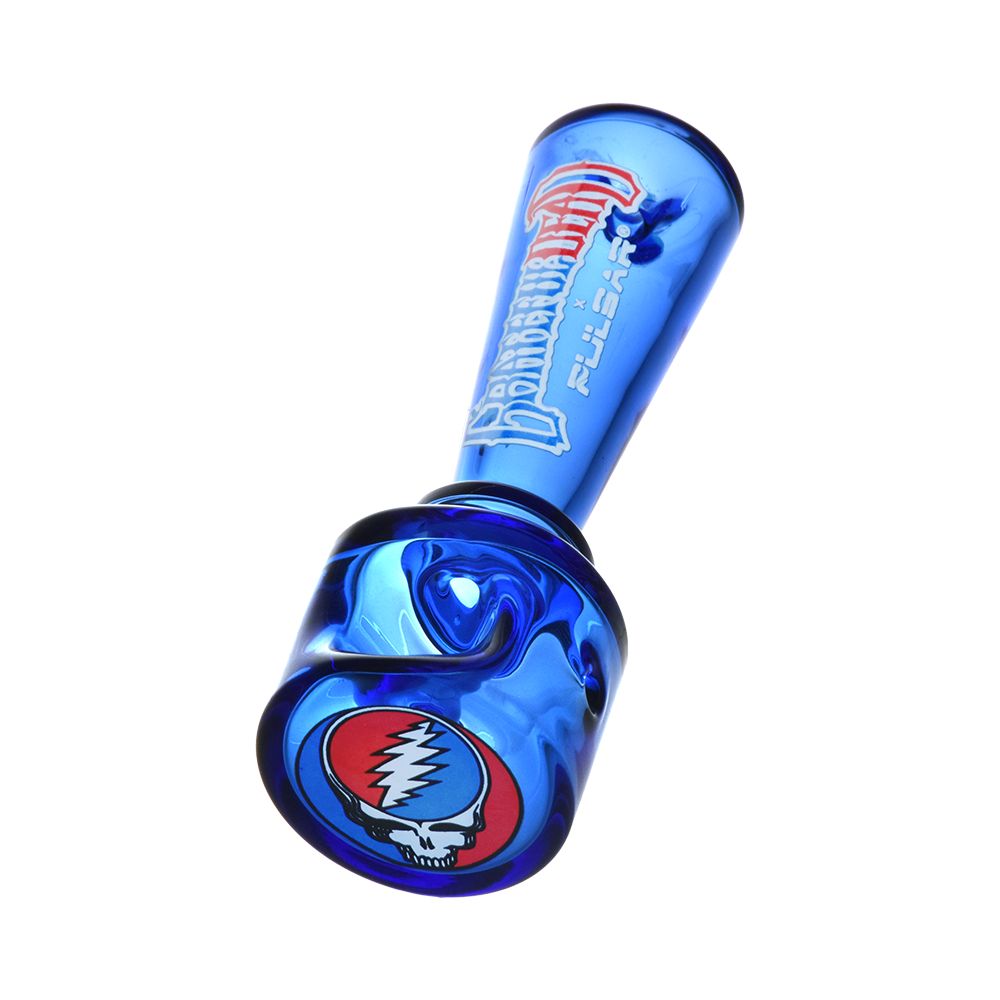 Grateful Dead x Pulsar Geometric Glass Spoon Pipe | 4.25", BDD Wholesale