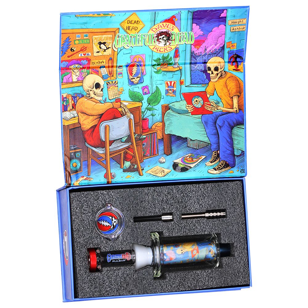 Grateful Dead x Pulsar Inside Print Vapor Vessel & SYF Dab Dish - 9.25" / Deadhead Dorm, BDD Wholesale