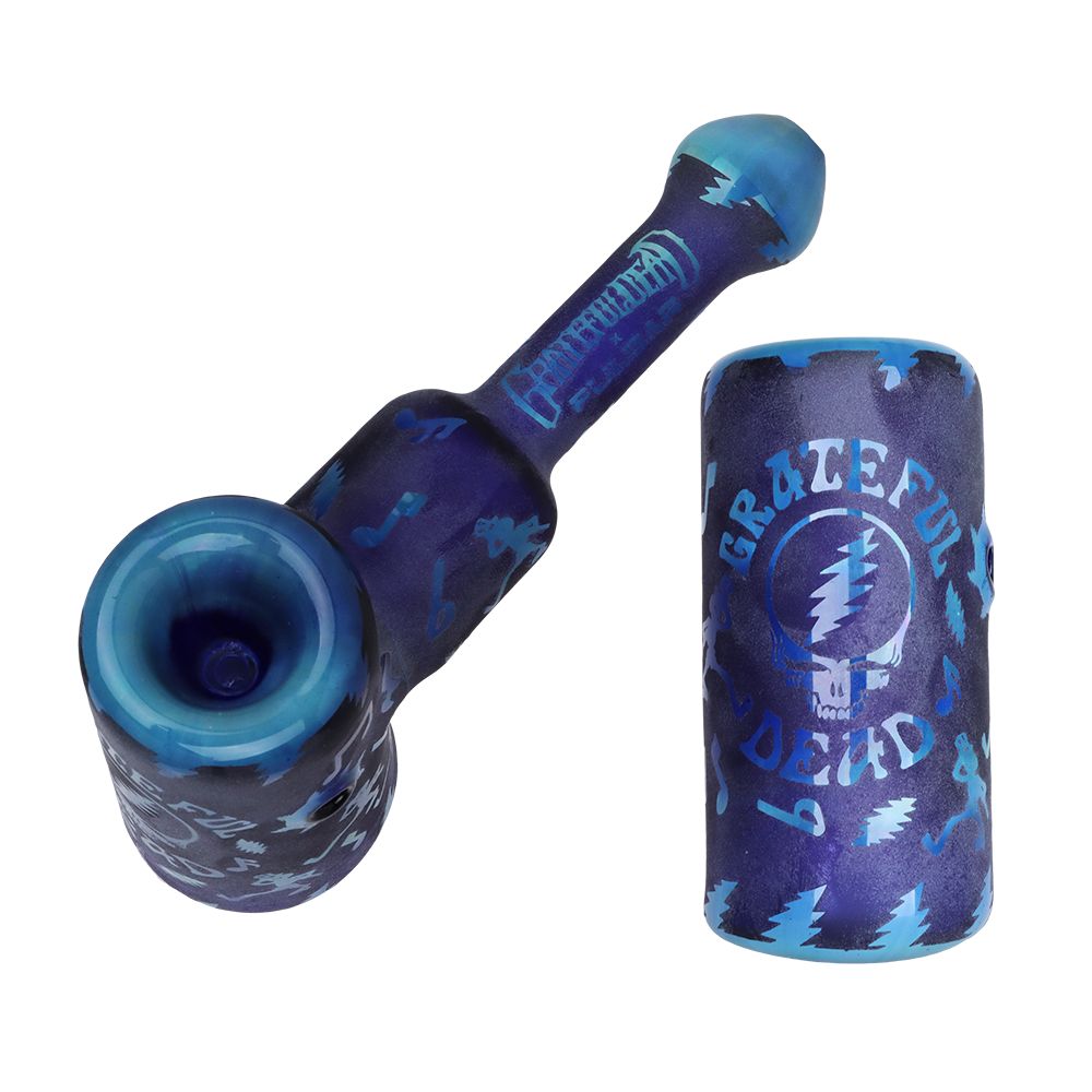 Grateful Dead x Pulsar Ethereal Music Etched Glass Hammer Bubbler - 5", BDD Wholesale